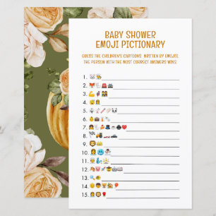 Baby Shower Emoji Pictionary Game