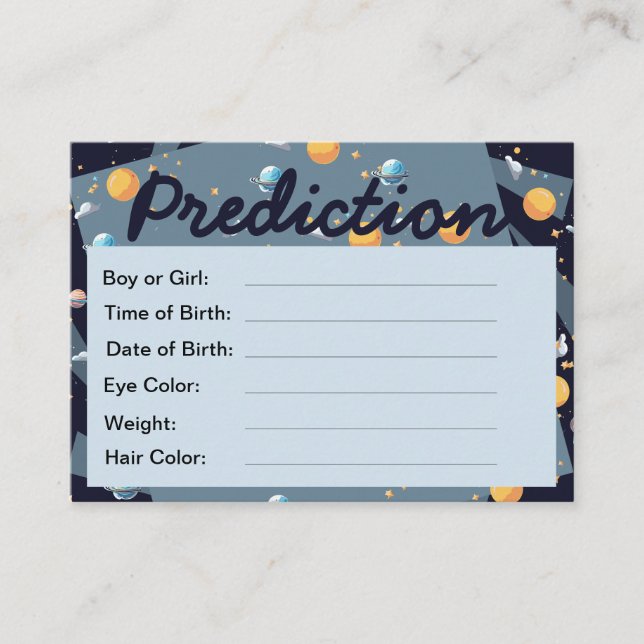 baby shower Enclosure Card (Front)