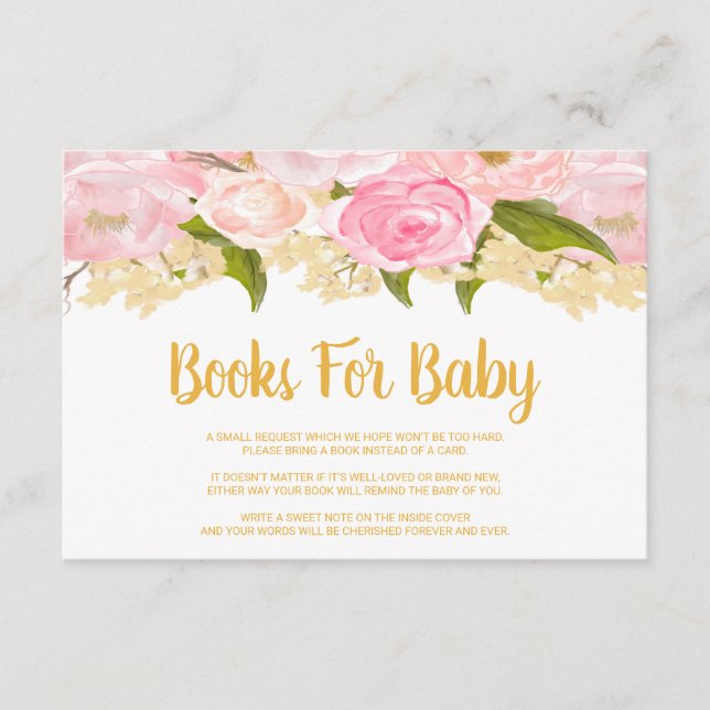 Baby Shower Enclosure Cards, Books For Baby (Front)
