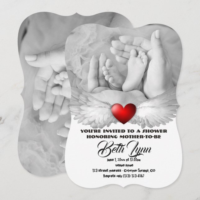 Baby Shower Expecting Party Destiny's Destiny Invitation (Front/Back)