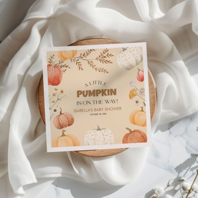 Baby Shower Fall Pumpkin  Napkin (Creator Uploaded)
