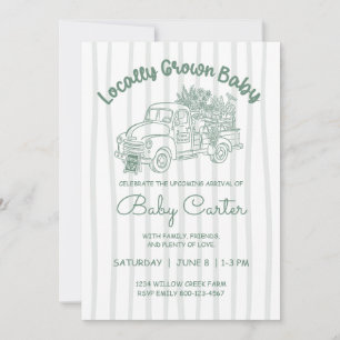 Baby Shower Farmers Market Locally Grown Baby Sage Invitation