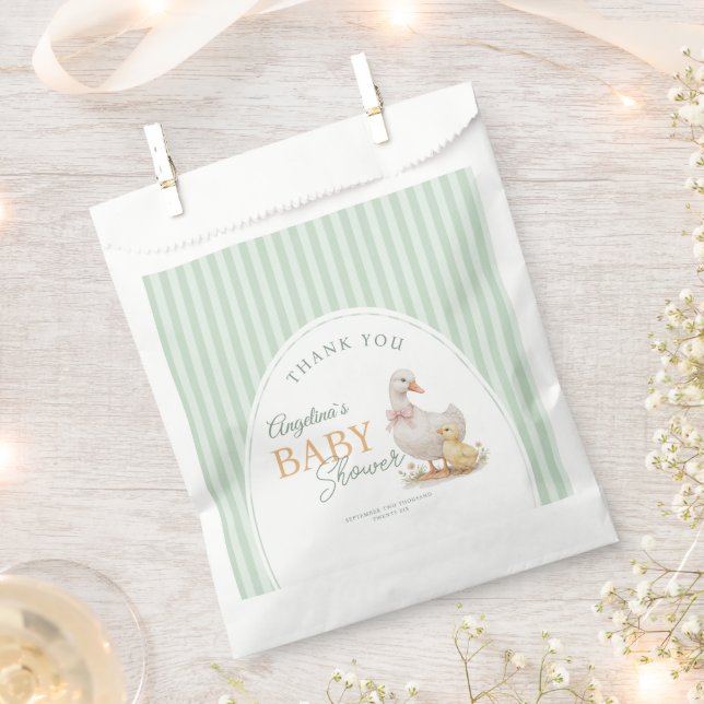 Baby Shower Favor Bags Mother Goose and Gosling. (Clipped)