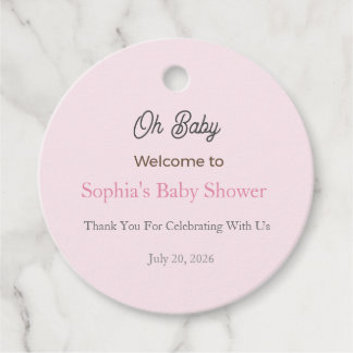 Baby Shower Favor Tag | Oh Baby Sophia