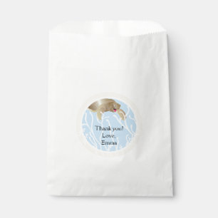 Baby Shower Favour Bag, Baby Sea Turtle, Cream/Blu Bags
