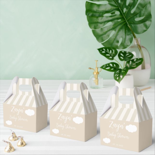 Baby Shower Favour Box Blue Clouds Cute Minimal De (Multiple)