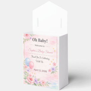 Baby Shower Favour Box Treat Box Candy Box Flora