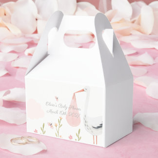 Baby Shower Favour Box with Stalk & Butterflies
