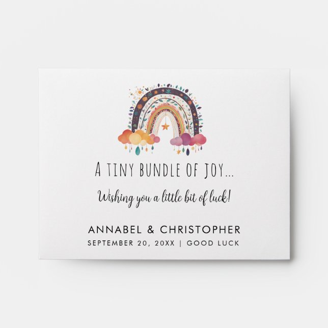 Baby Shower Favour Envelope | A Tiny Bundle of Joy (Front)