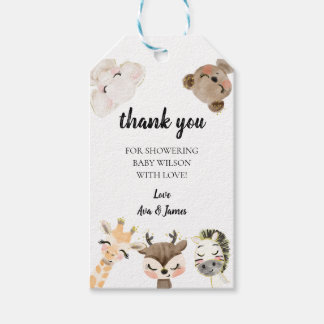 Baby Shower Favour Tag, Jungle Safari Animals BA10 Gift Tags