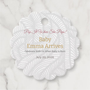 Baby Shower Favour Tag Oh Baby Sophia