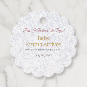 Baby Shower Favour Tag Oh Baby Sophia
