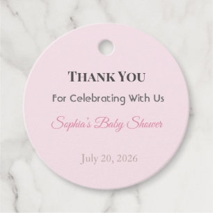 Baby Shower Favour Tag Oh Baby Sophia
