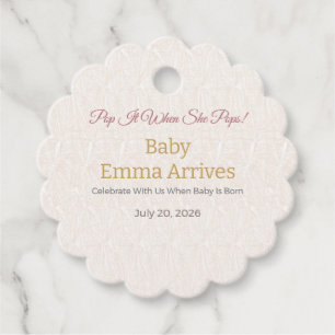 Baby Shower Favour Tag Oh Baby Sophia