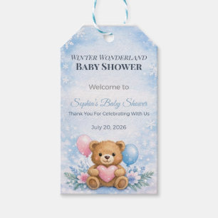 Baby Shower Favour Tag Winter Wonderland Sophia