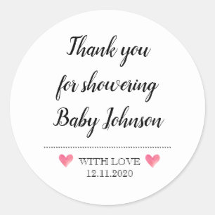 Baby shower favour tags sticker