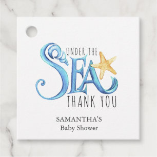 Baby Shower Favour Tags Under The Sea Theme