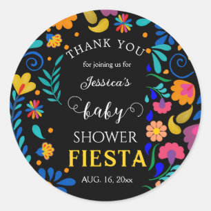 Baby Shower Fiesta Mexican Party favour sticker