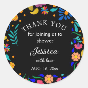 Baby Shower Fiesta Mexican Party favour sticker