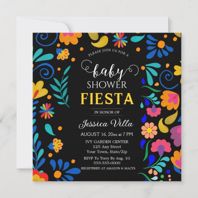 Baby Shower Fiesta Mexican Party Invitation  (Front)