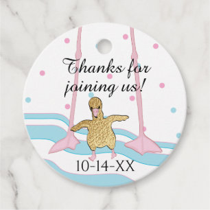 Baby Shower Flamingo Favour Tags