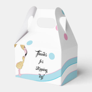 Baby Shower Flamingo Mum and Baby Favour Box