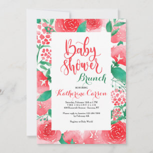 Baby Shower Floral Invitation