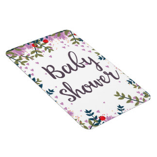 Baby Shower Floral Invite Magnet