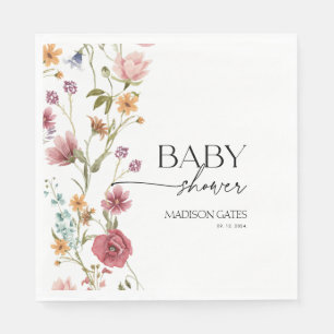 Baby Shower Floral Napkin