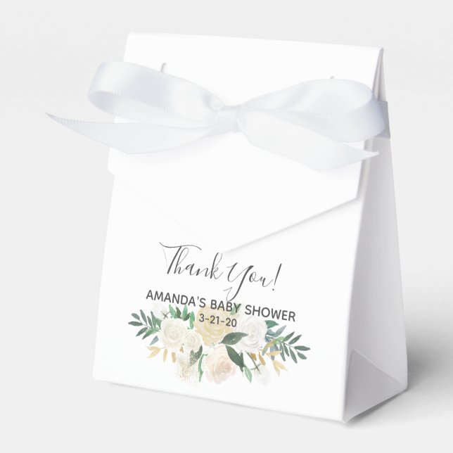 Baby Shower Flowers Favour Box (Front Side)