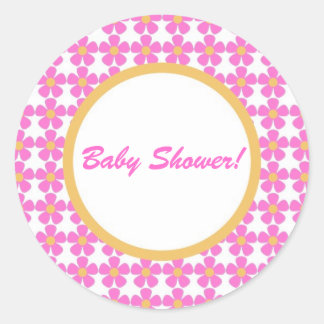 Baby Shower Flowers Sticker