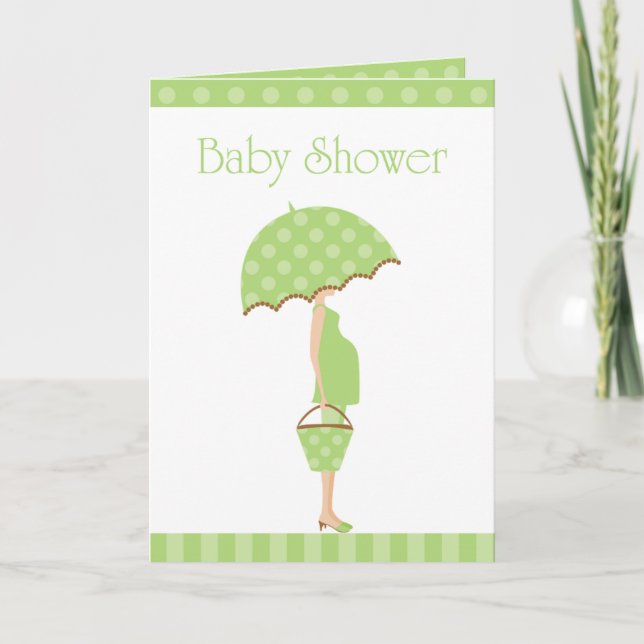 Baby Shower Folded Card Invitation (Front)