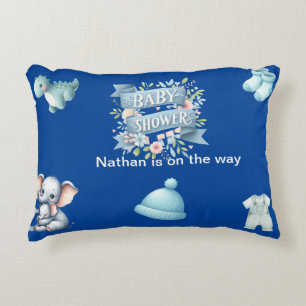 Baby Shower for a boy Decorative Cushion