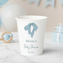 Baby Shower for Boy – Blue Bow, Customizable 