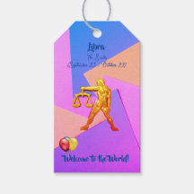 Baby Shower - Fun Libra Gift Tags