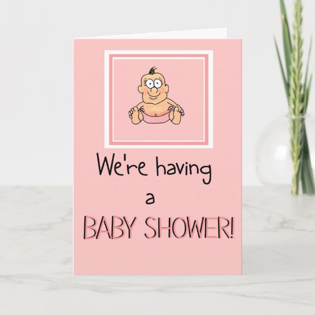 Baby Shower Funny Girl Invitation Invite Card (Front)