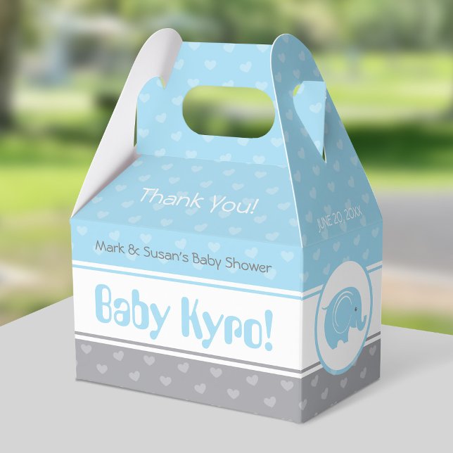 Baby Shower Gable Box with Elephant - Baby Boy (Creator Uploaded)