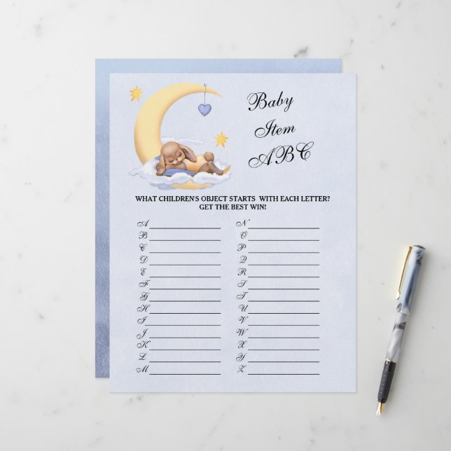 Baby shower game (Front/Back In Situ)