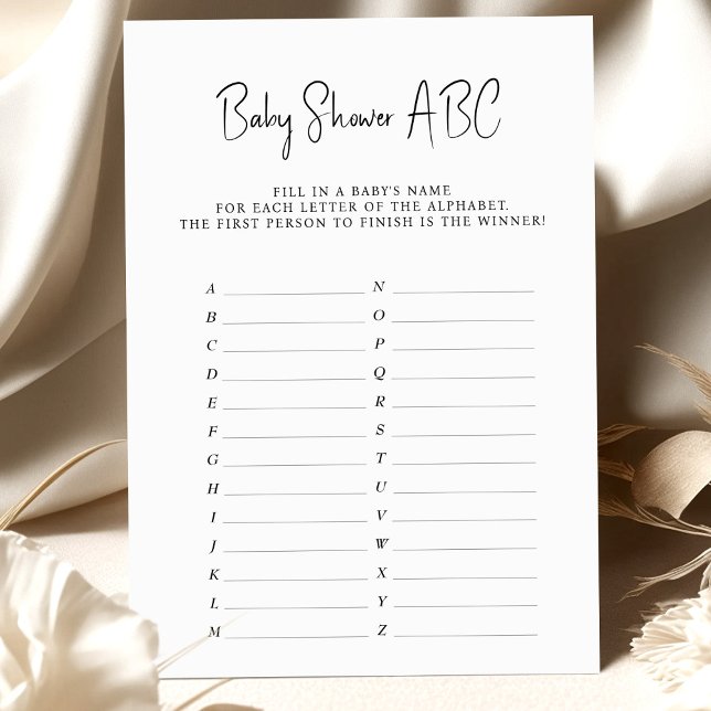 Baby Shower Game ABC Names Minimalist (Creator Uploaded)