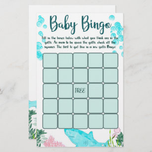 Baby Shower Game Card Baby Bingo