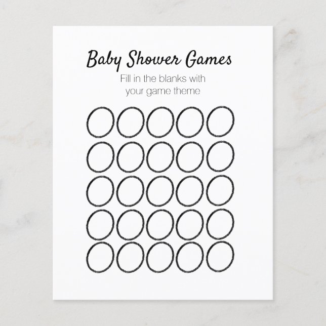 Baby Shower Game Circular Template Flyer (Front)