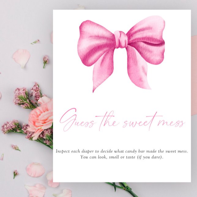 Baby shower game guess the sweet mess poster (Creator Uploaded)
