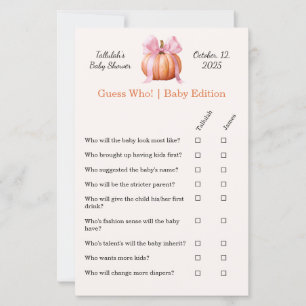 Baby Shower Game   Guess Who! Baby Edition 