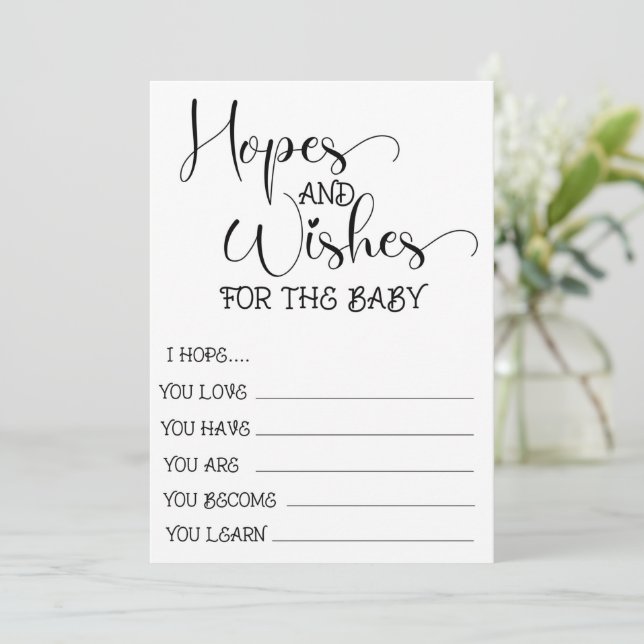 Baby shower game, Hopes for baby, baby shower (Standing Front)