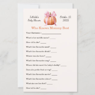 Baby Shower Game [ Who Knows Mommy Best   Fun