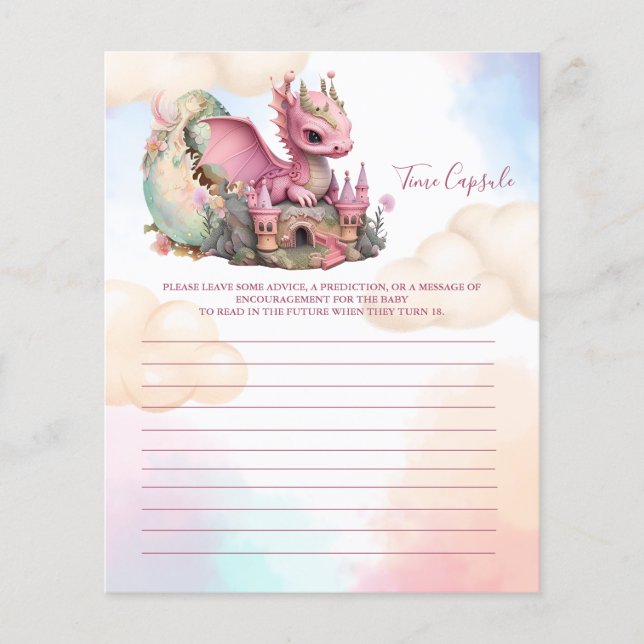 Baby Shower Games Time Capsule (Front)