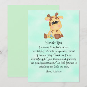 Baby Shower Gender Neutral Giraffe Invitation