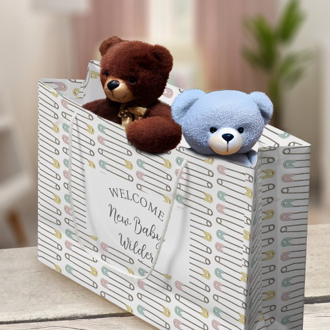 Baby Shower Gender Neutral Welcome Name Gift Bag (Creator Uploaded)