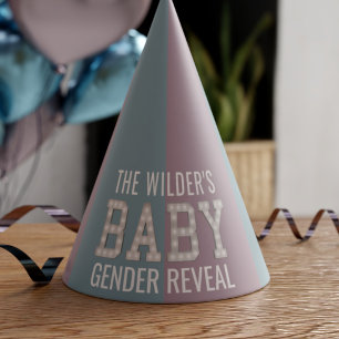Baby Shower Gender Reveal Paper Party Hat