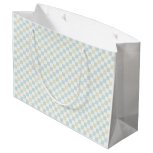 Baby Shower Gift Bag for a Boy Blue Check